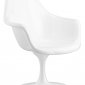 White Fiberglass Contemporary Occasional Swivel Chair