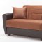 Power Rainbow Brown Sofa Bed & Loveseat Set in Fabric Istikbal