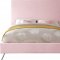 Jasmine Bed in Pink Velvet Fabric by Meridian w/Options