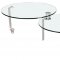 8161 Clear Glass Top Motion Cocktail Table by Chintaly