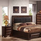 B2750G Bedroom in Cherry w/2 Drawer Bed & Optional Casegoods