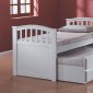 White Finish Kid's Bed With Trundle