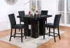 D04BT Black Dining Room Set by Global w/D04BS Bar Stools