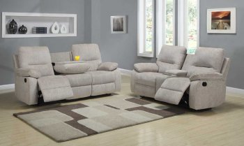 9716 Marianna Motion Sofa - Homelegance - Beige Chenille Fabric [HES-9716 Marianna]