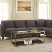 Azalea Sectional Sofa 500549 in Cocoa Bean Fabric by Coaster