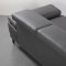 Mercer Sectional Sofa in Slate Gray Leather by Beverly Hills