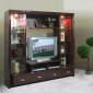 Contemporary Wenge Finish Wall Unit