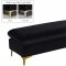 Naomi Sectional Sofa 636 in Black Velvet Fabric by Meridian