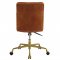 Dudley Office Chair 92498 in Rust Top Grain Leather by Acme