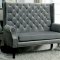 Shayla Loveseat Bench CM-BN6171GY in Gray Flannelette