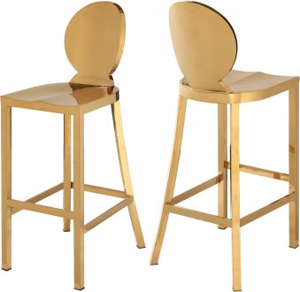 Maddox Stool 706 Set of 2 in Gold Color by Meridian