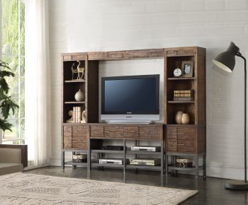 Andria TV Stand 91623 in Reclaimed Oak Finish by Acme w/Options [AMTV-91623-Andria]