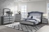 Vanna Bedroom Set 5Pc in Dark Gray by Global w/Options