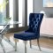 Carmen Dining Chair 743 Set of 2 Navy Velvet Fabric by Meridian