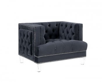 Ansario Chair 56462 in Charcoal Velvet by Acme [AMAC-56462 Ansario]