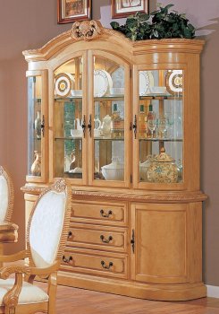 Natural Oak Finish Formal Contemporary Buffet w/Optional Hutch [CRBU-16-101171]