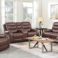 Hubble Power Motion Sofa in Brown PU by Klaussner w/Options