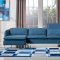 Aleida Sectional Sofa 1669 in Blue Fabric by VIG w/Metal Legs