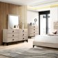 Elaina Bedroom Set CM7898 in Beige & Espresso by FOA w/Options