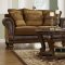 Brandy Fabric & Leatherette Stylish Traditional Sofa & Loveseat