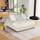 U8291 Lounger Sofa in Beige Corduroy by Global w/USB