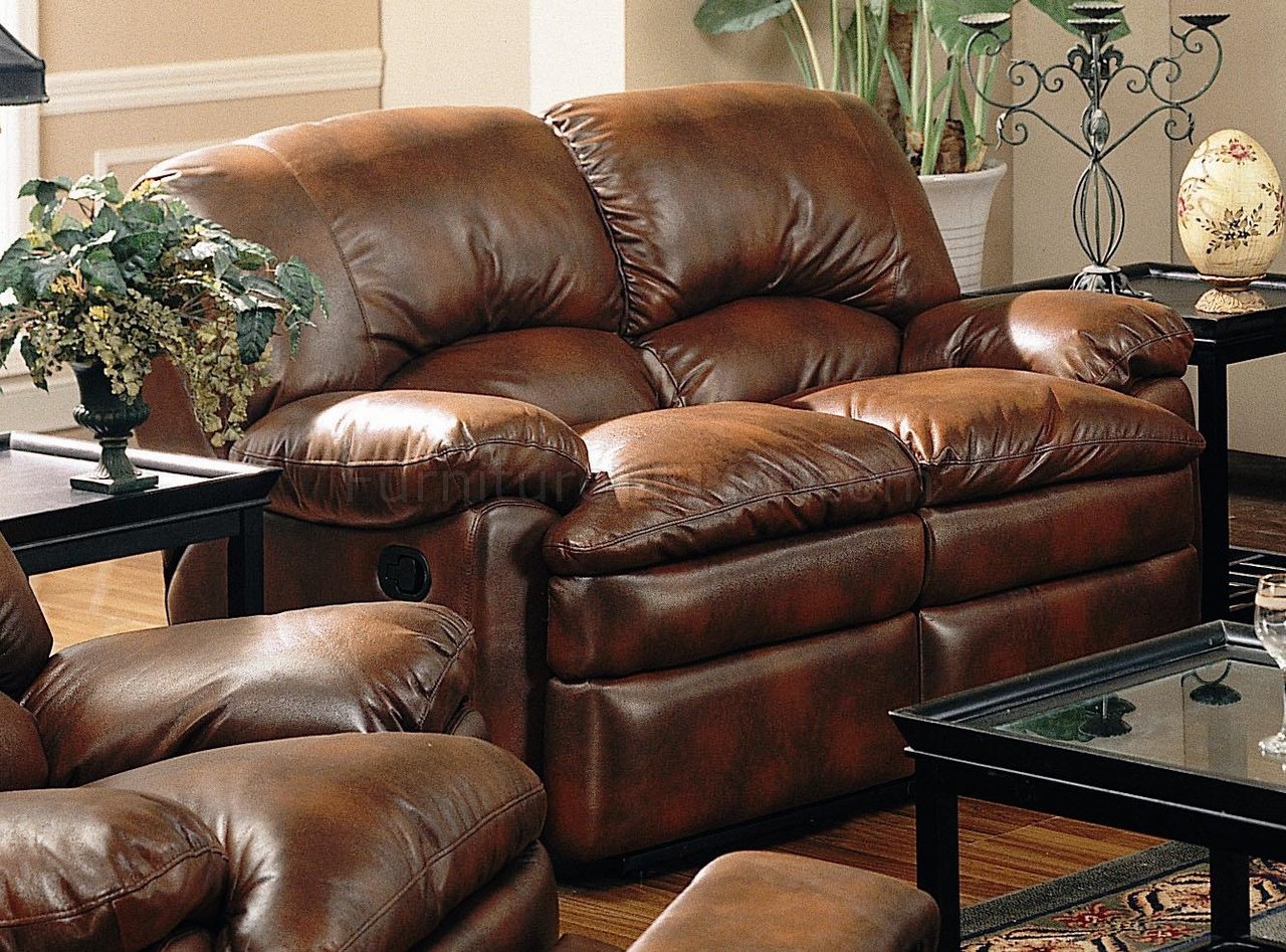 bonded leather recling sofa