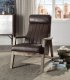 Emint Accent Chair 59534 in Distressed Chocolate Leather by Acme