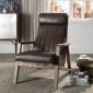 Emint Accent Chair 59534 in Distressed Chocolate Leather by Acme