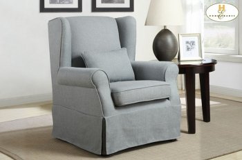 1167F1S Alden Accent Chair in Grey Fabric by Homelegance [HECC-1167F1S Alden]