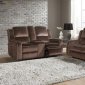 U8087 Power Reclining Sofa in Brown Velvet by Global w/Options