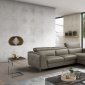 Magic Power Motion Sectional Sofa in Taupe Leather by J&M