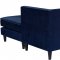 Taylor Sectional Sofa 643 in Navy Velvet Fabric by Meridian