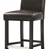 130064 Counter Height Chair Set of 4 Black Leathette by Coaster