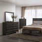 Clotilde Bedroom w/Padded Headboard CM7553 - Antique Gray