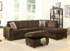 Belville Sectional Sofa 52700 in Chocolate Velvet by Acme