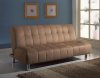 Taupe Microfiber Modern Sofa Bed Convertible w/Metal Legs