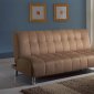 Taupe Microfiber Modern Sofa Bed Convertible w/Metal Legs