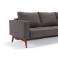 Cassius Quilt Sofa Bed in Seal Gray w/Wood Legs by Innovation