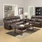 Domino Motion Sofa & Loveseat Set in Chocolate by Klaussner