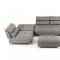 Zip Sectional Sofa in Grey Fabric by VIG w/Moveback Backrests