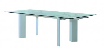 Torino Extendable Dining Table by Casabianca w/White Legs [CBDS-Torino White]