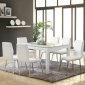 Kilee Dining Set 70990 in High Gloss White by Acme w/Options