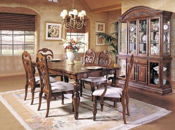 Brown Cherry Finish Traditional Dining Table w/Options [AMDS-06393-Westminster]