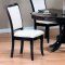 Dark Brown Finish Transitional 5Pc Dining Set w/Cushioned Seats