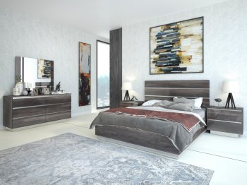 Hazel Premium Bedroom in Elm Grey Laquer by J&M w/Options [JMBS-Hazel]