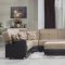 Luna Fulya L. Brown L-Shape Reversible Sectional Sofa by Bellona