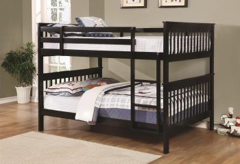 Chapman 460359 Full over Full Bunk Bed in Black by Coaster [CRKB-460359 Chapman]