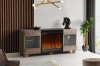 Max Electric Fireplace Media Console in Brown by Dimplex