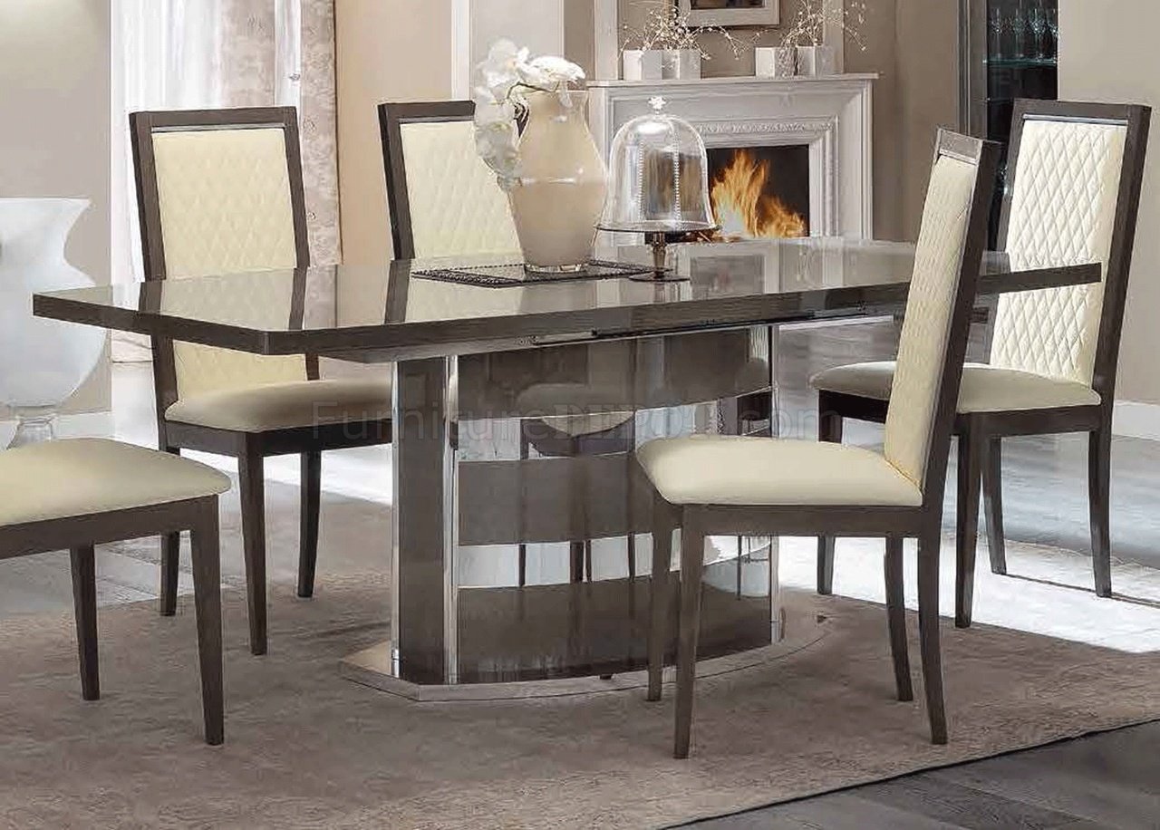 Platinum Fixed Dining Table in Silver Birch by ESF - Click Image to Close