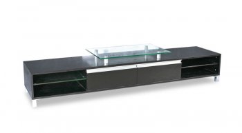 Wenge Finish Tv Stand With Shelves and Storage Cabinets [AHU-CA-09-1]